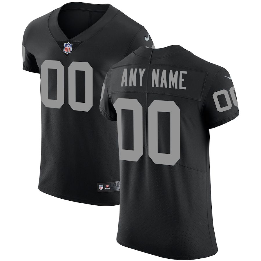 Men Oakland Raiders Nike Black Vapor Untouchable Custom Elite NFL Jersey